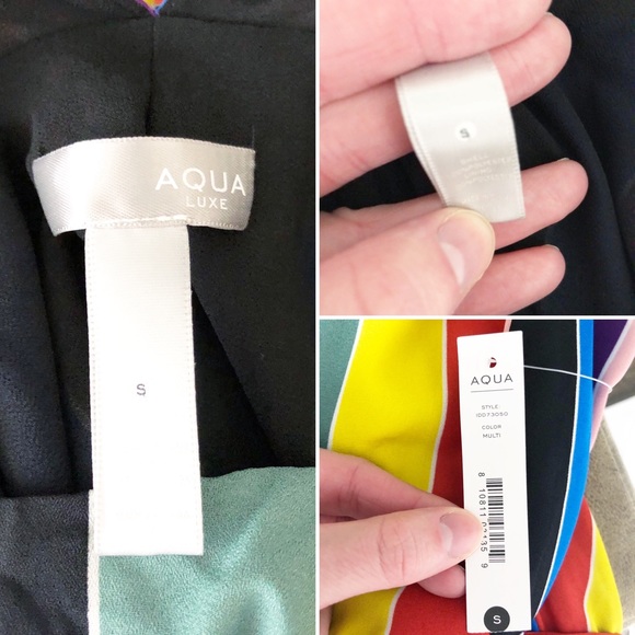 Bloomingdales Aqua Rainbow Striped Maxi Dress - Picture 6 of 6